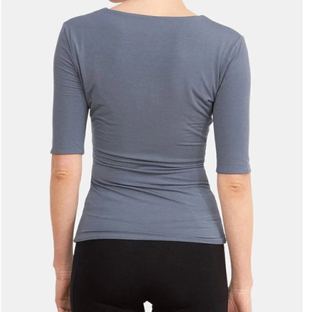 ADAY Top Notch T-shirt - Mineral Blue - sz XS NWOT - Picture 3 of 6